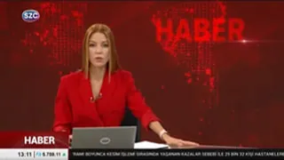 Sözcü TV news bulletin – news anchor Elif Tümen