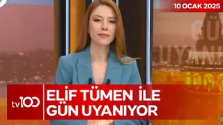 TV100 news bulletin – news anchor Elif Tümen